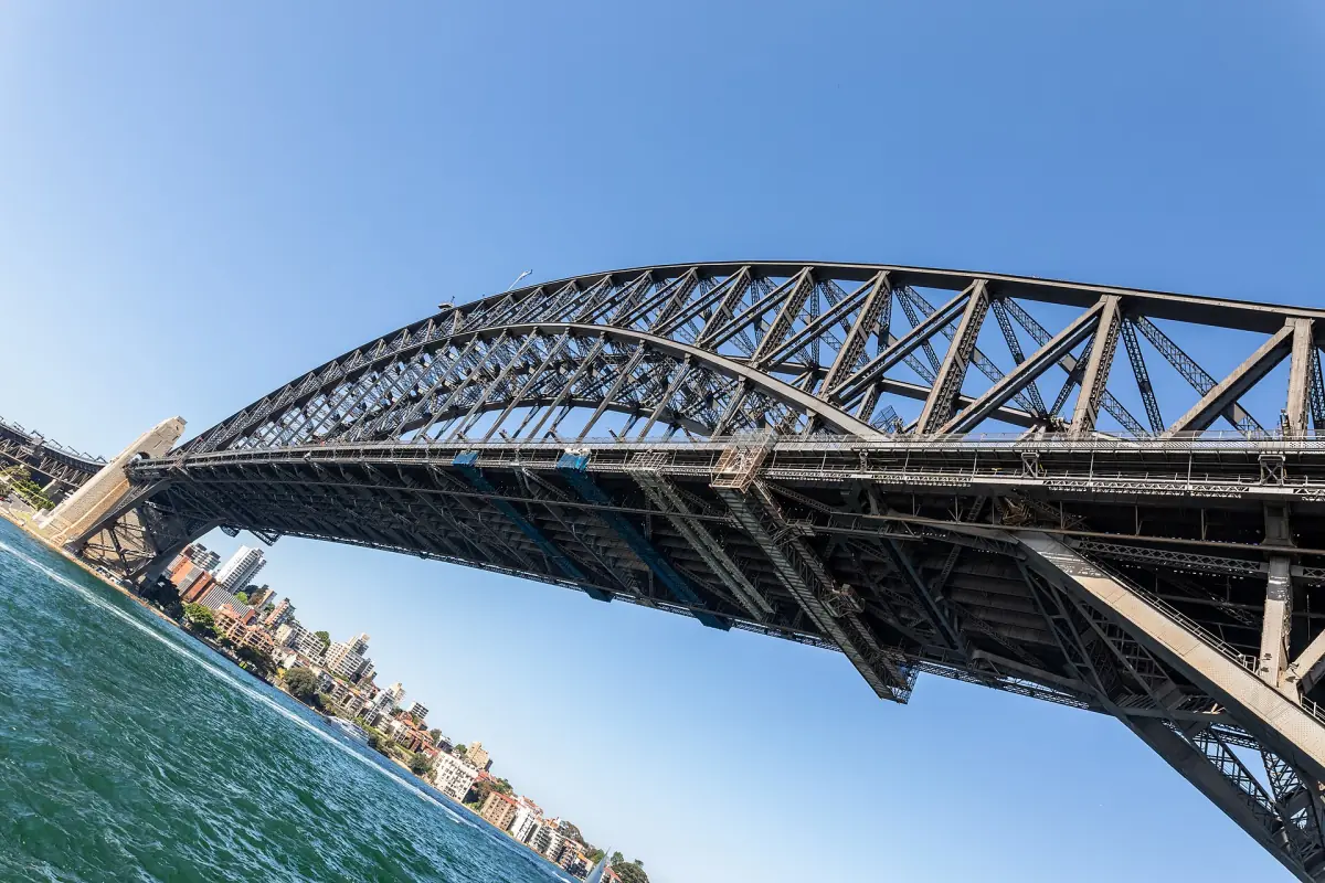 The steel arch of the Sydney Harbour Bridge